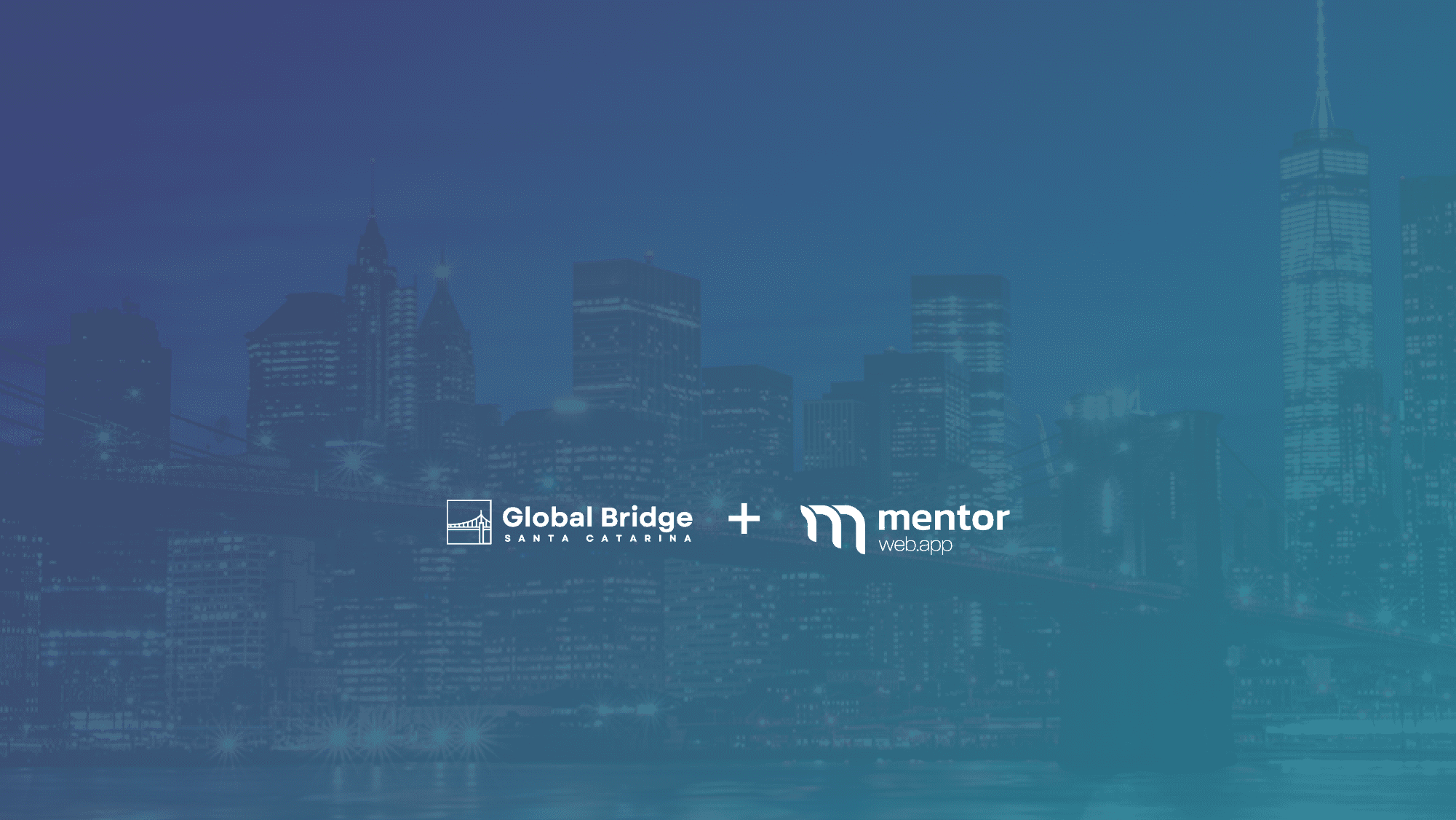 Imagem da parceria entre Global Bridge SC e MentorWeb destacando inovação e gestão com visão de futuro.
